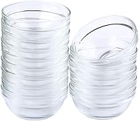 Maredash 16-Piece 4-Inch Stackable Glass Mini Bowls, 6.6oz for Kitchen Prep, Dips, Desserts & Candy Dishes