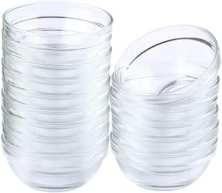 Maredash 16-Piece 4-Inch Stackable Glass Mini Bowls, 6.6oz for Kitchen Prep, Dips, Desserts & Candy Dishes