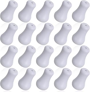 20 Pack Window Blind Drops Pull End Window Blind Pull Cord Knobs White Plastic Cord Tassel Curtain Crafts Drawstring Tassels Plastic Cord Pull Knobs for Blinds or Shades