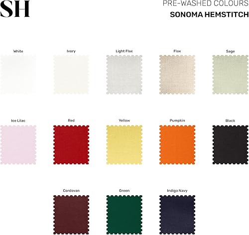 Miniatura 8 de Solino Home Camino de mesa de lino blanco de 36 pulgadas, dobladillo Sonoma, camino de mesa auxiliar de lino 100% puro, 14 x 36 pulgadas, ideal para