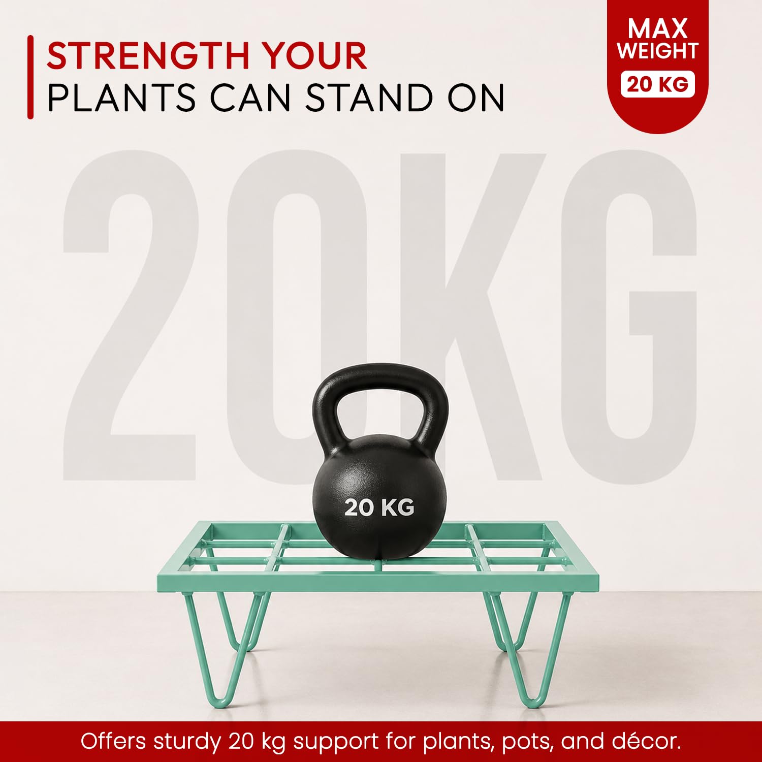 BonKaso Metal Plant Stand - Outdoor & Indoor -5
