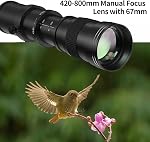 420-800mm f/8.3 Zoom de la lentille téléphoto SLR Objectif caméra pour Canon T7i T6 T6i T6s T7 T8i T3i, T4i, T5, T5i, SL2, SL1 4000D 2000D 80D 90D 5D III 6D 7D II 60D 70D 250D 750D 760D 1300D