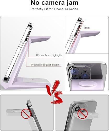 Miniatura 9 de Cargador inalámbrico 3 en 1 - Estación de carga rápida ADADPU 15W Negro