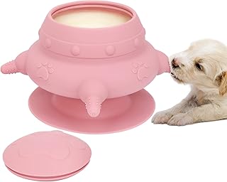 Puppy Feeder Milk Bowl for Nursing Puppy, 4 Teats Puppy Bottles for Multiple Puppies, 240ml Doggie Bubble Feeder Puppy Bottles