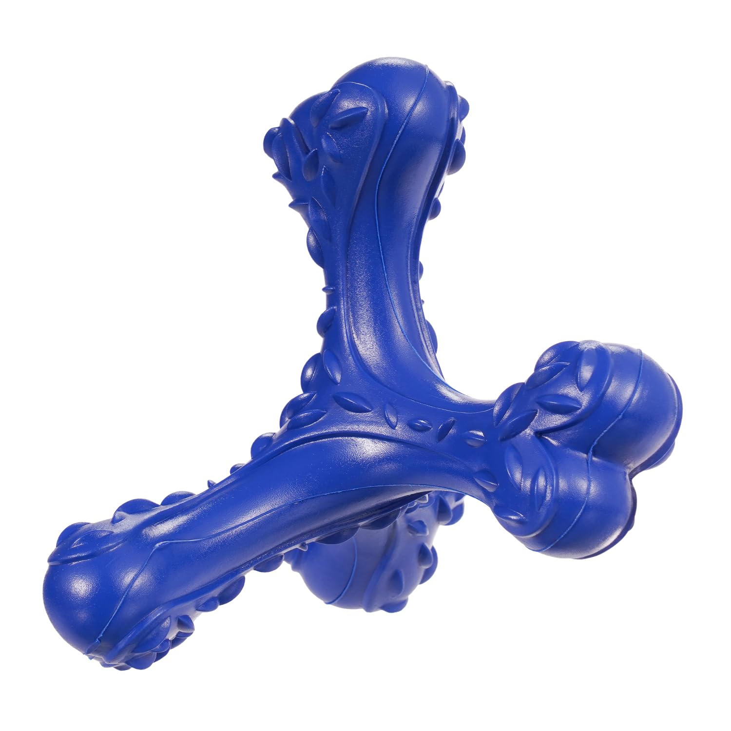 Jouets à mâcher pour chiens agressifs : l'os de nettoyage bleu foncé