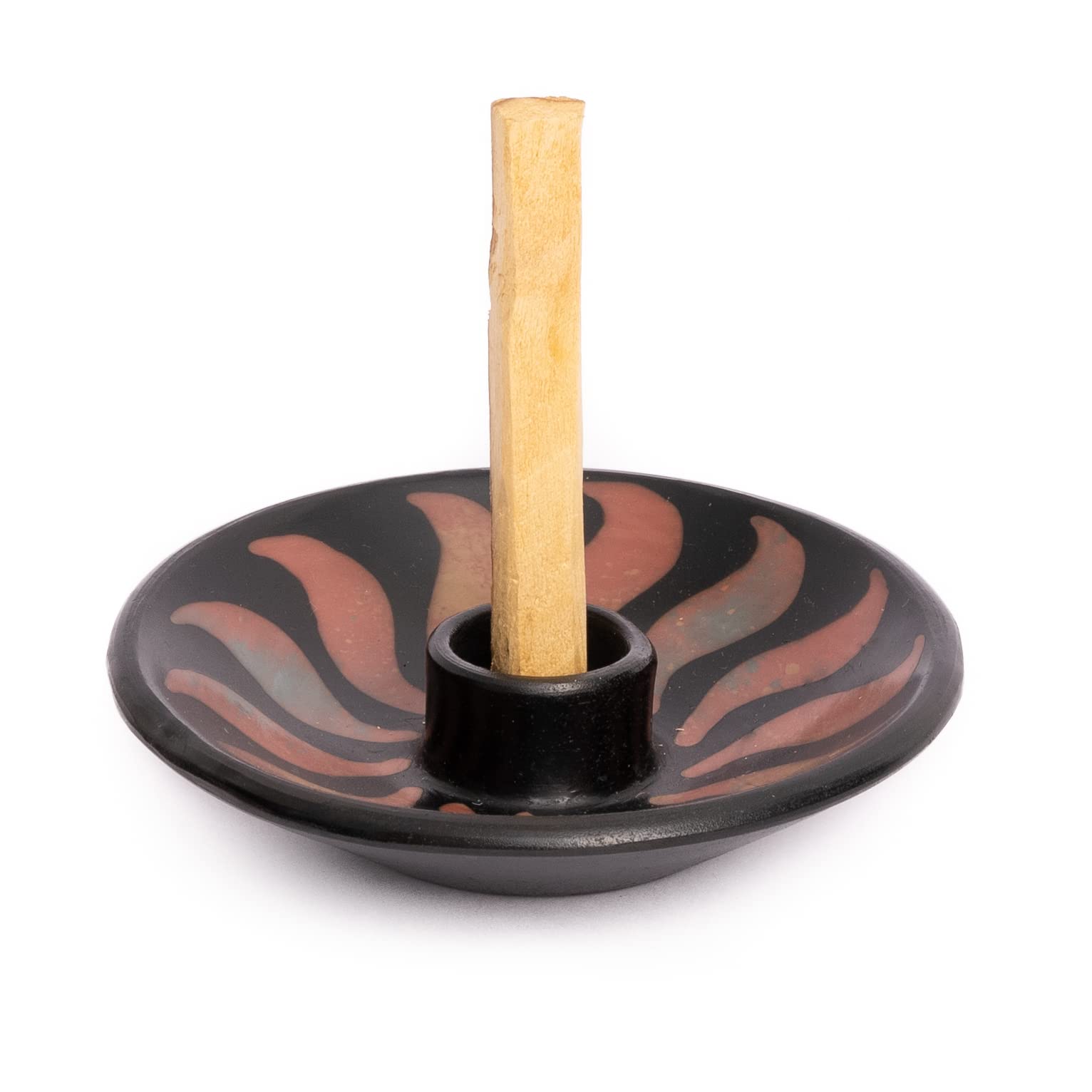 Luna Sundara Palo Santo Holder Authentic Chulucanas Peru Pottery (Red) 5 Palo Santo Sticks Included