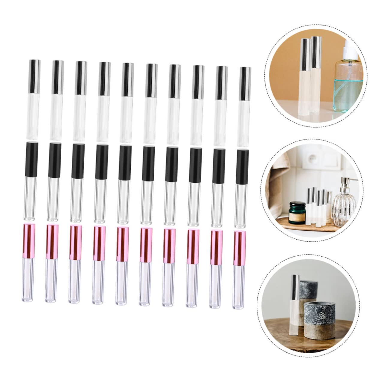 Tubo de Brillo de Labios Vacío 10ml Plástico 30 Piezas
