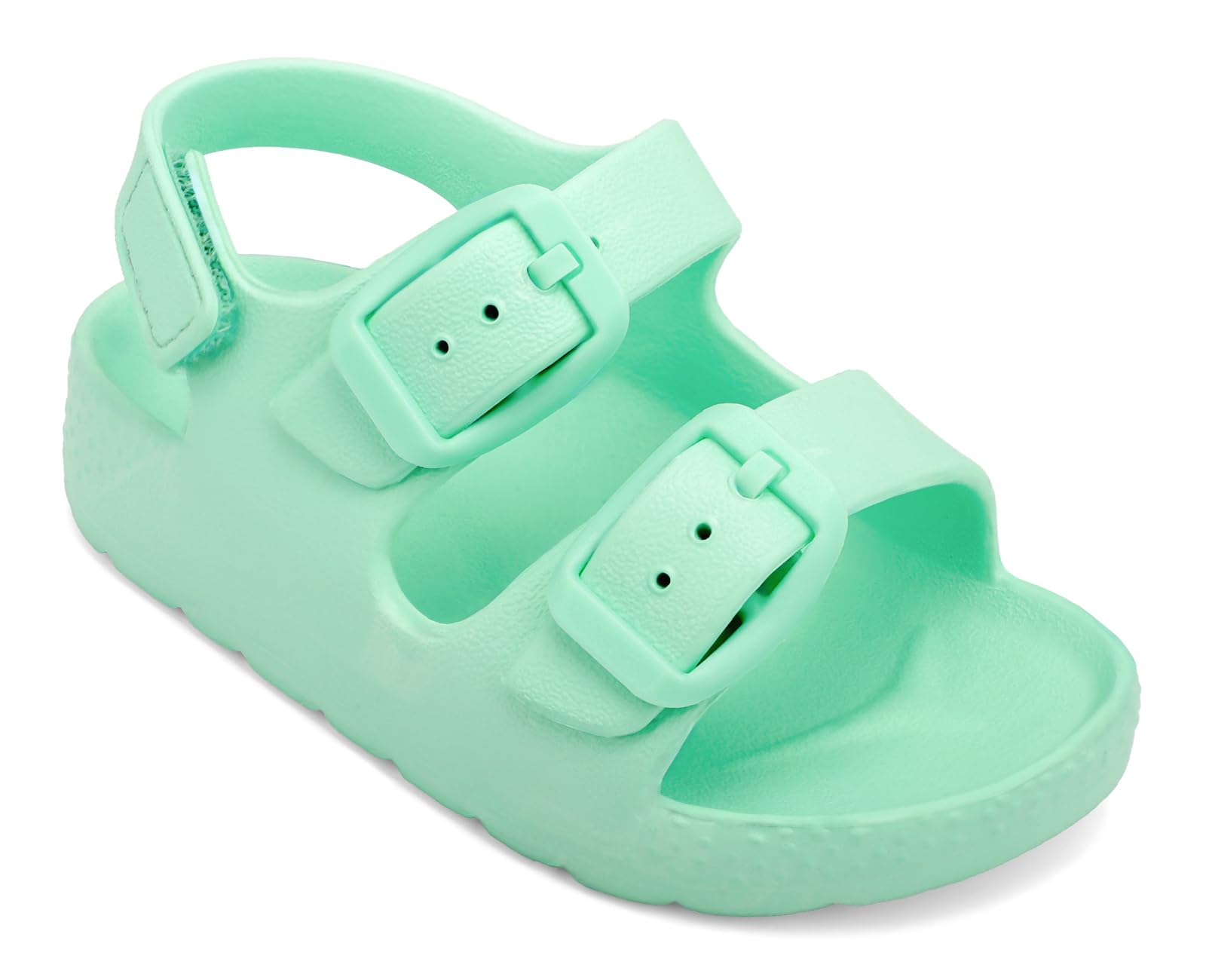 ChayChax Toddler Boys Girls Double Buckle Sandals Children's Adjustable Back Strap Water Sandal, Lake Blue, 7 Toddler