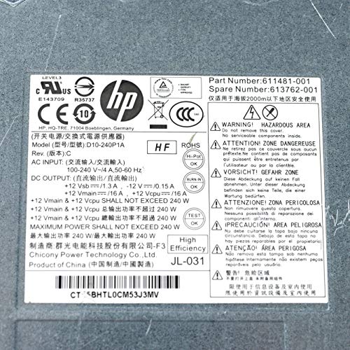 Fuente de alimentación HP 240 Watts para PC SFF miniatura 7