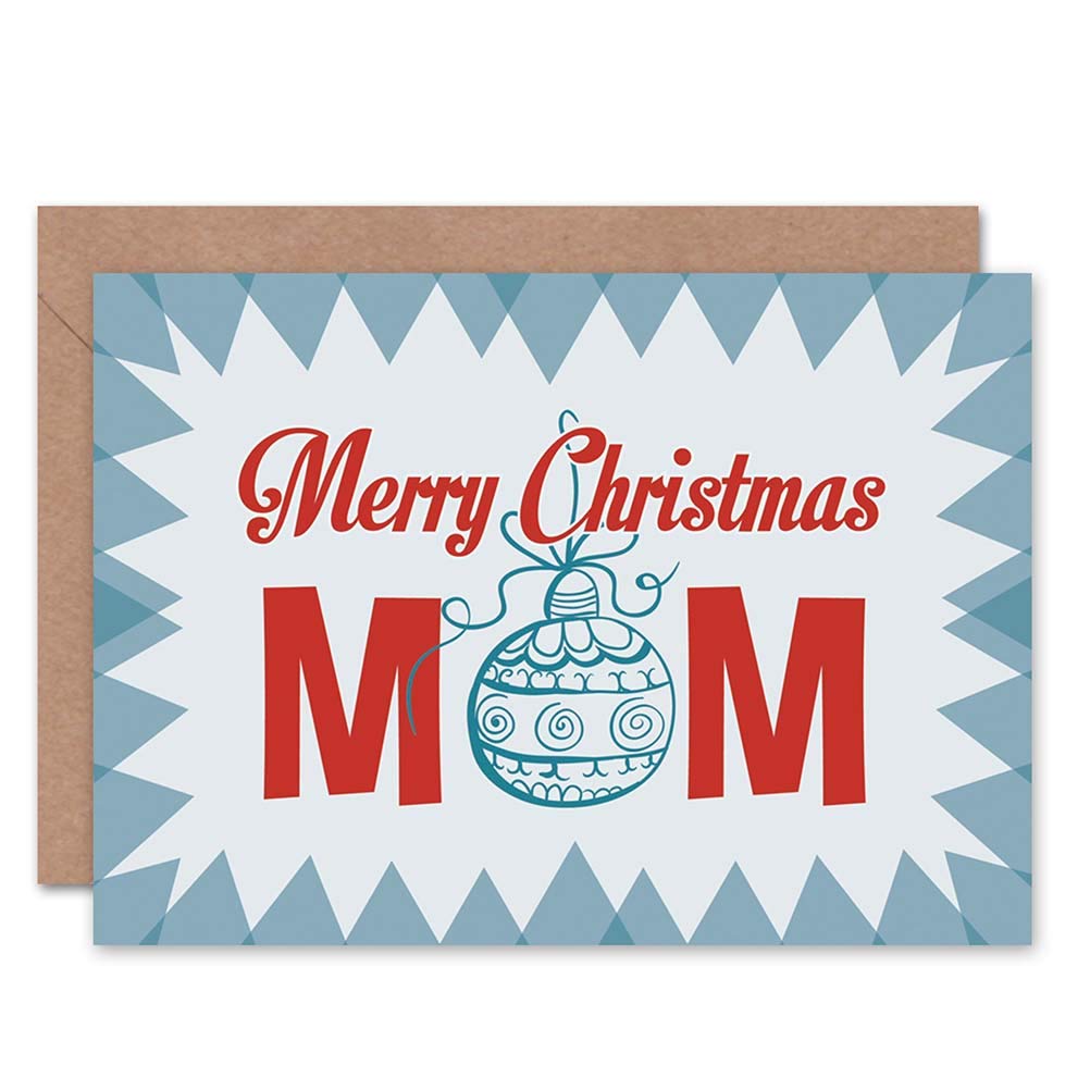 Wee Blue Coo CARD CHRISTMAS XMAS MERRY MOM MOTHER BAUBLE PRESENT GIFT