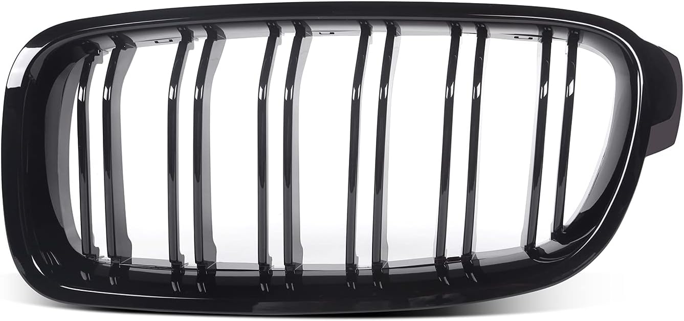 Front Grille, Kidney Grill Replacement for BMW 3 Series F30 F31 (ABS, Gloss Black)