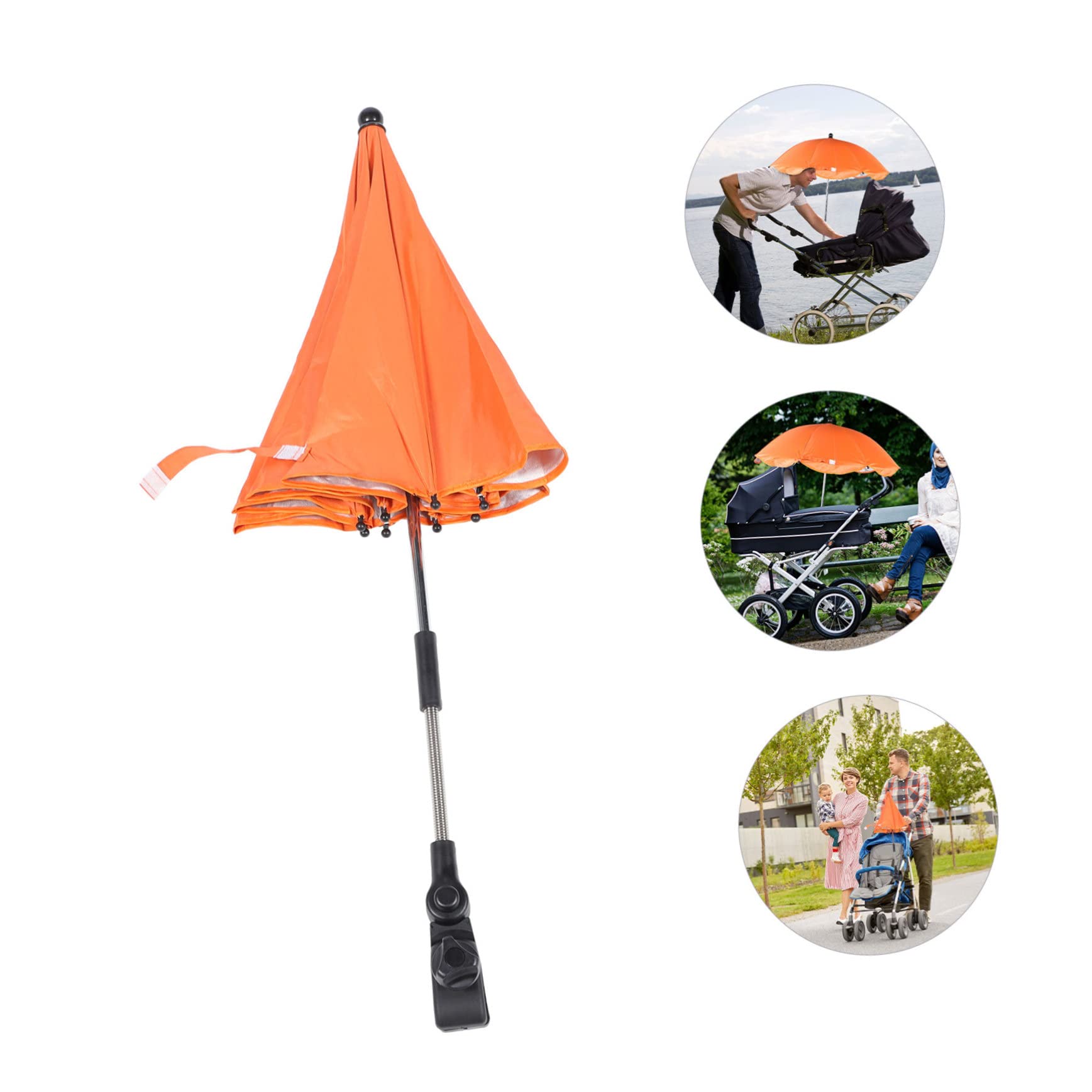 KOMBIUDA 4piezas Sombrilla Para Cochecito De Protección Uv y Desmontable Para Paseos y Días Soleados