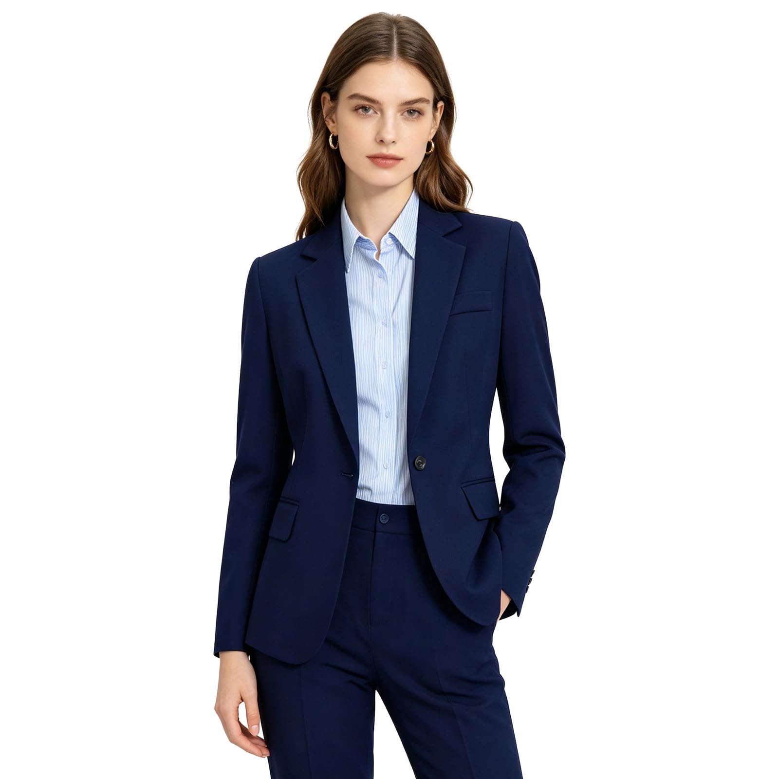 Photo 1 of AHIXYZ Women's 2 Piece Navy Blue Pant Suit - XS