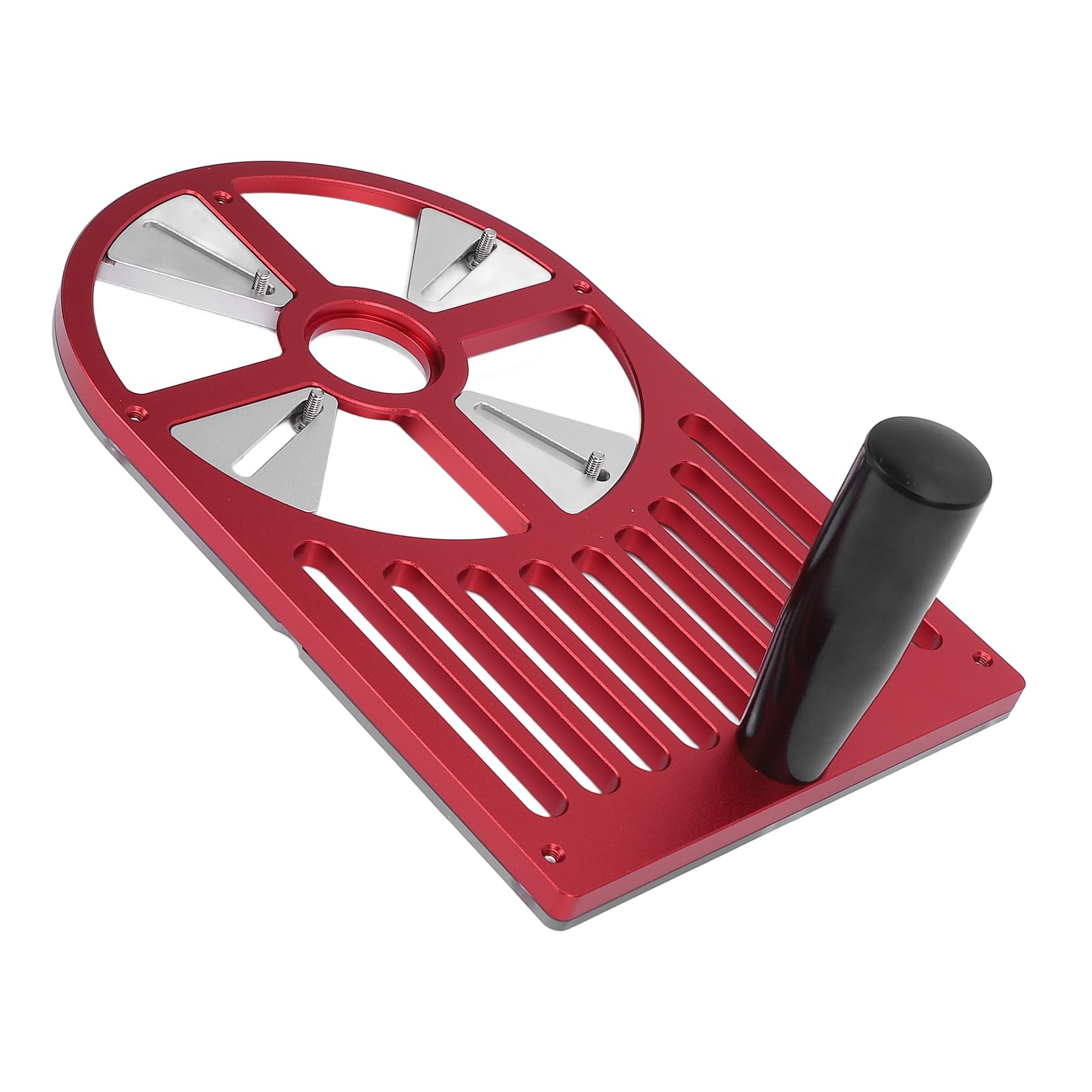 SIXRUN Piastra Base Router, Piastra Base per Fresatrici Dispositivo di Rifilatura Lega di Alluminio Regolabile per Fresatrici 65-132mm