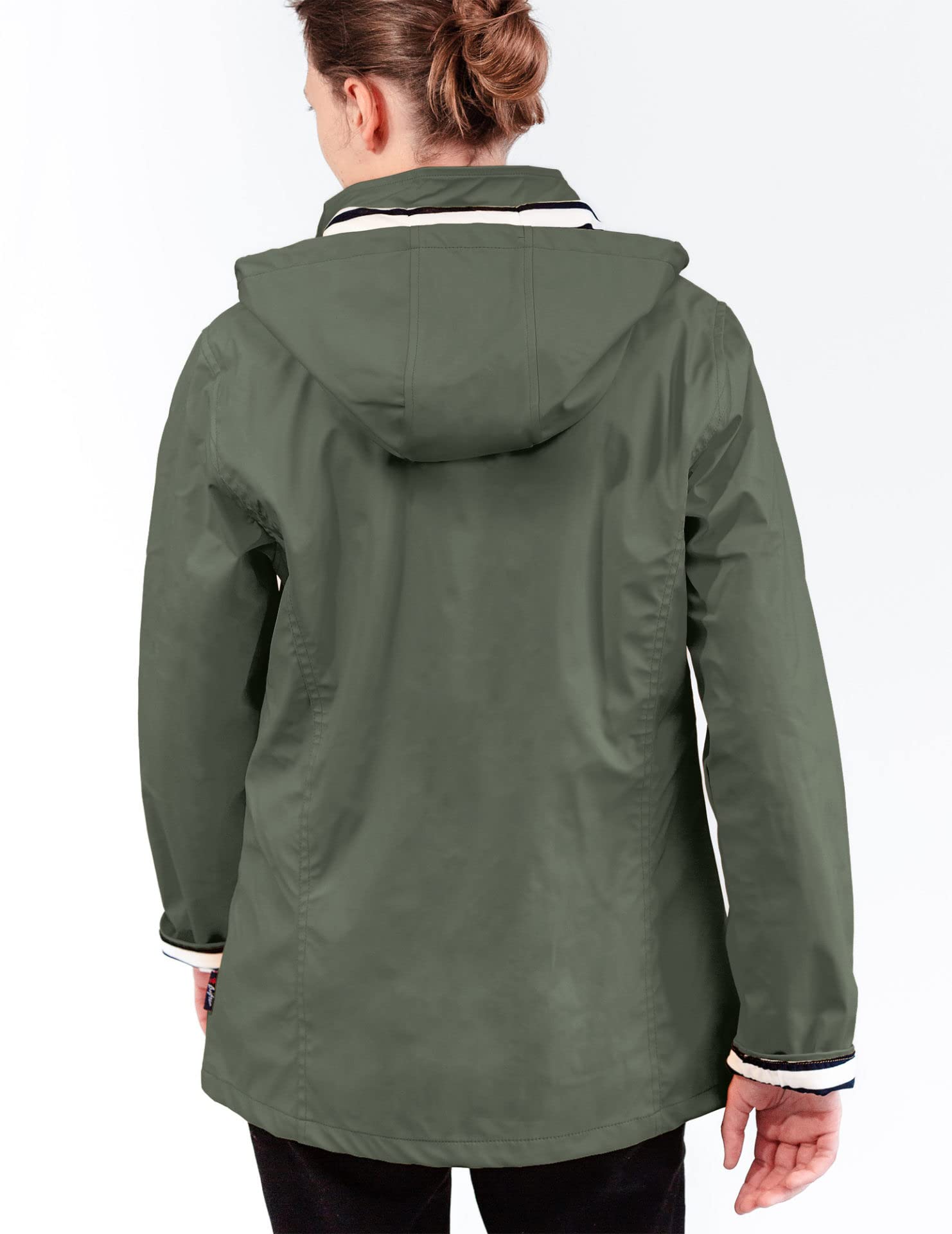 Breizh Ocean - Cerato Impermeabile ERQUY, Vestibilità aderente con interni a righe - Donna - Da XS a 4XL