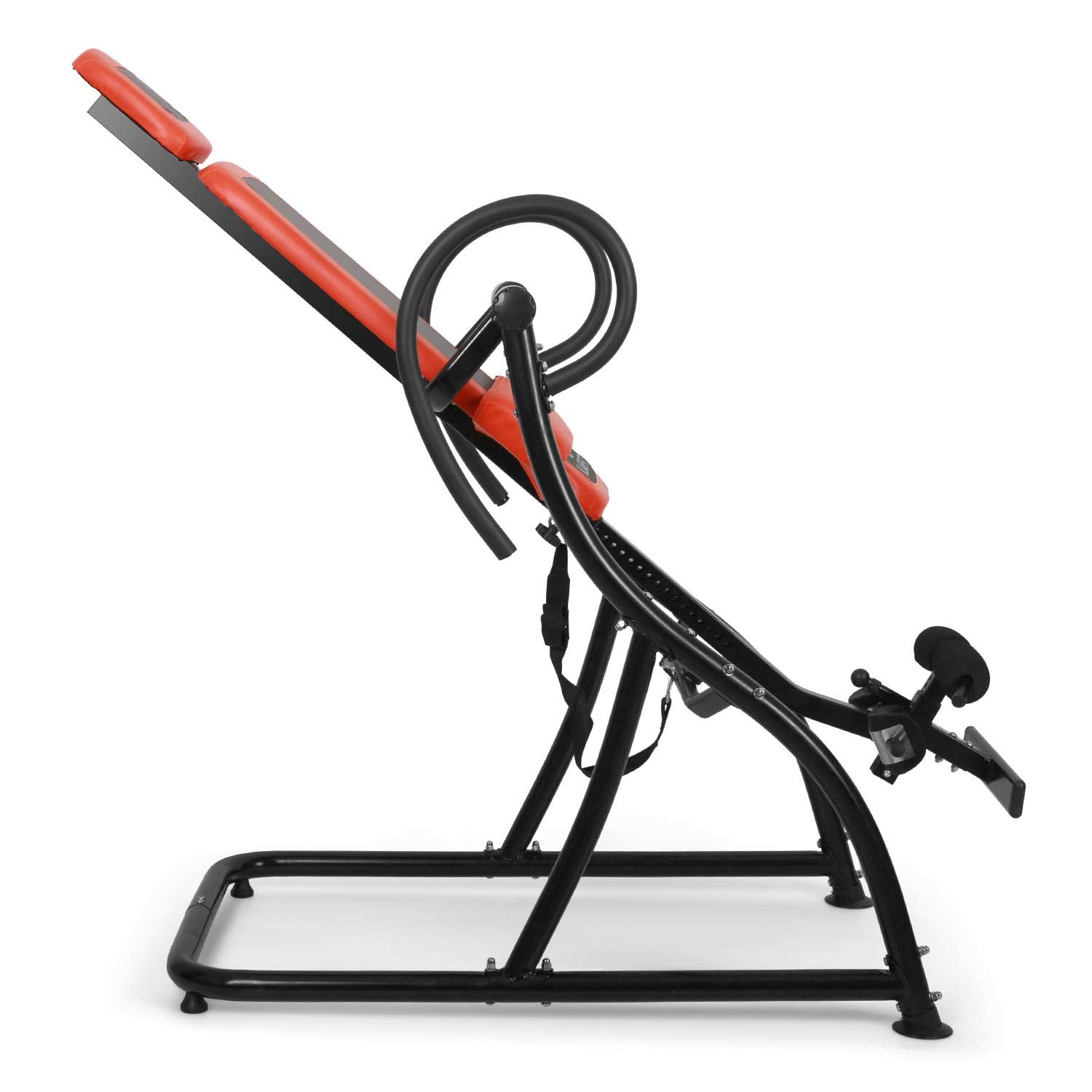 KLAR FIT Relax Zone Pro - Table d'inversion, Exercices du Dos, Cadre de Construction en Acier Stable, 3 Positions, Rembourrage Mousse, avec ou sans Coussin, 150Kg Max.