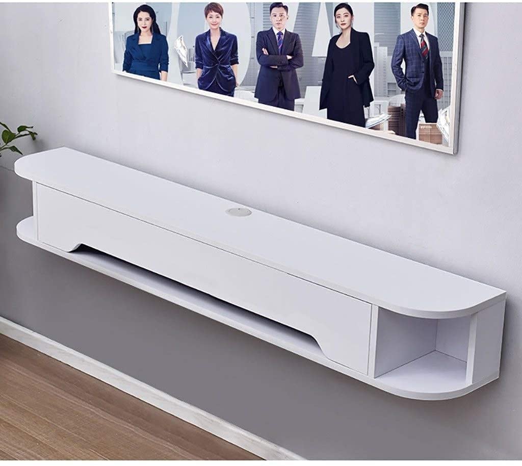 Meuble TV flottant console multimédia murale 130 cm couleur B