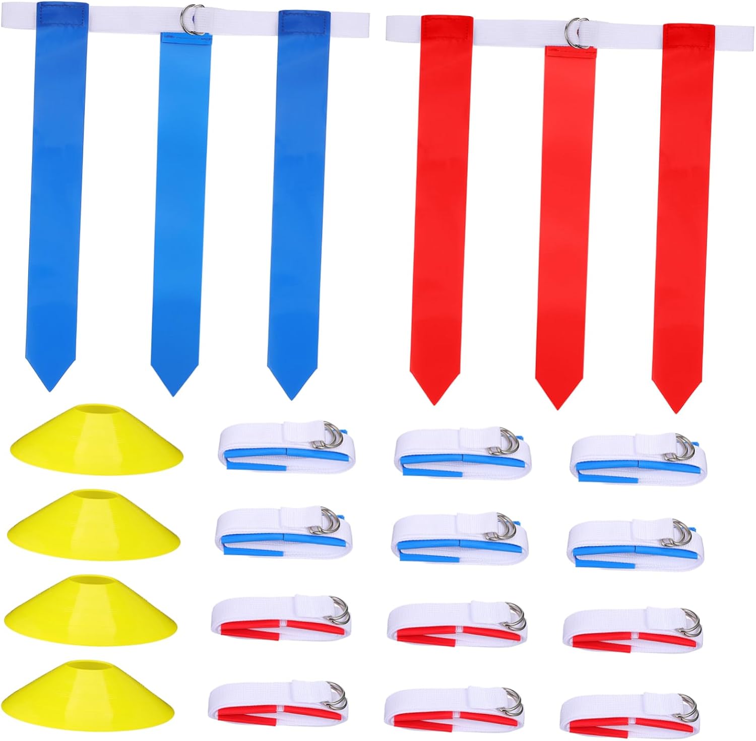 Rugby Training Kit Football Flags Set Belts Cones Drills Accessories Ideal for All Ages