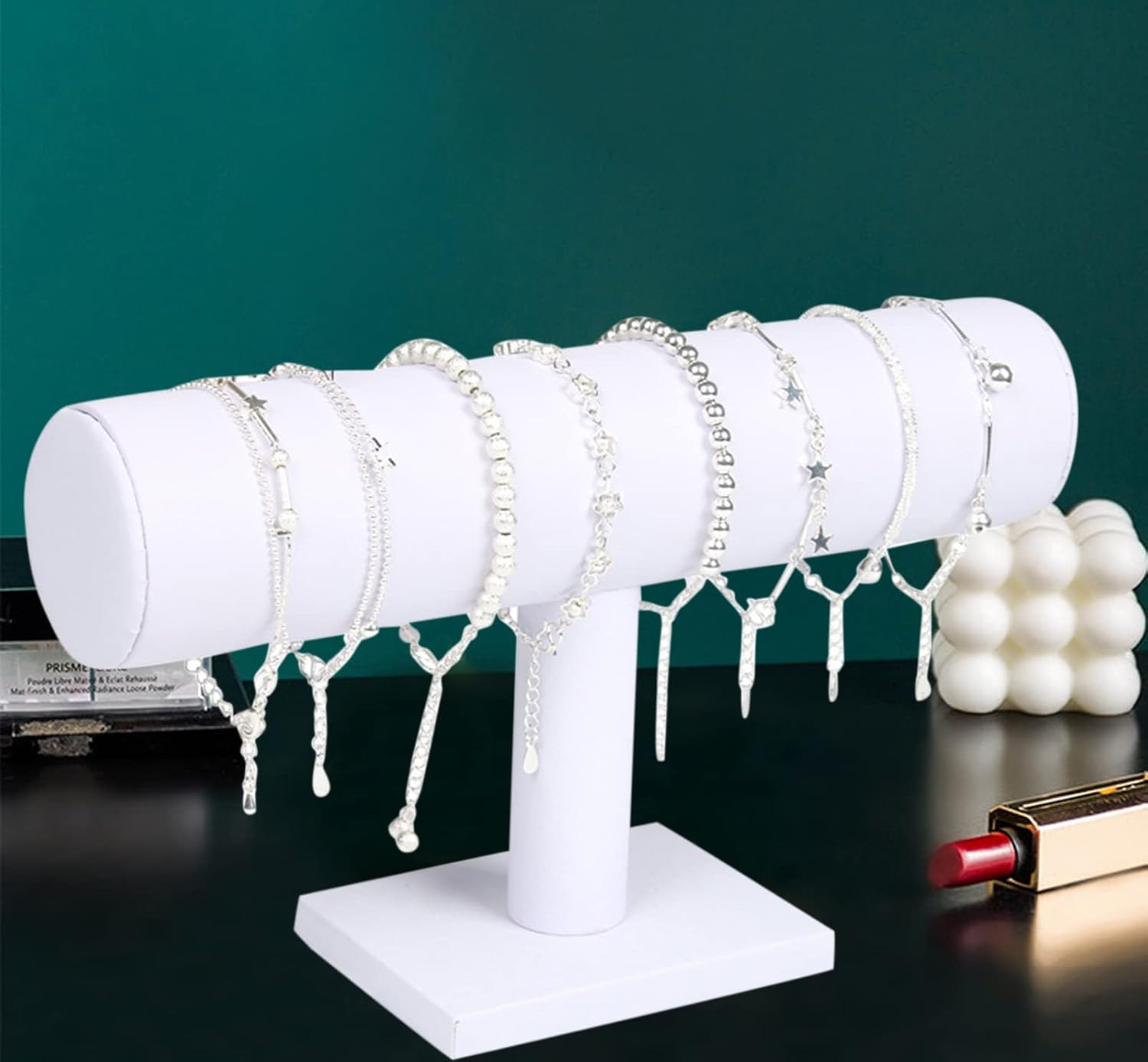 ChezMax Necklace Jewelry Display Jewelry Stand Hovering T-Bar Bracelet Holder for Home Organization - Image 2