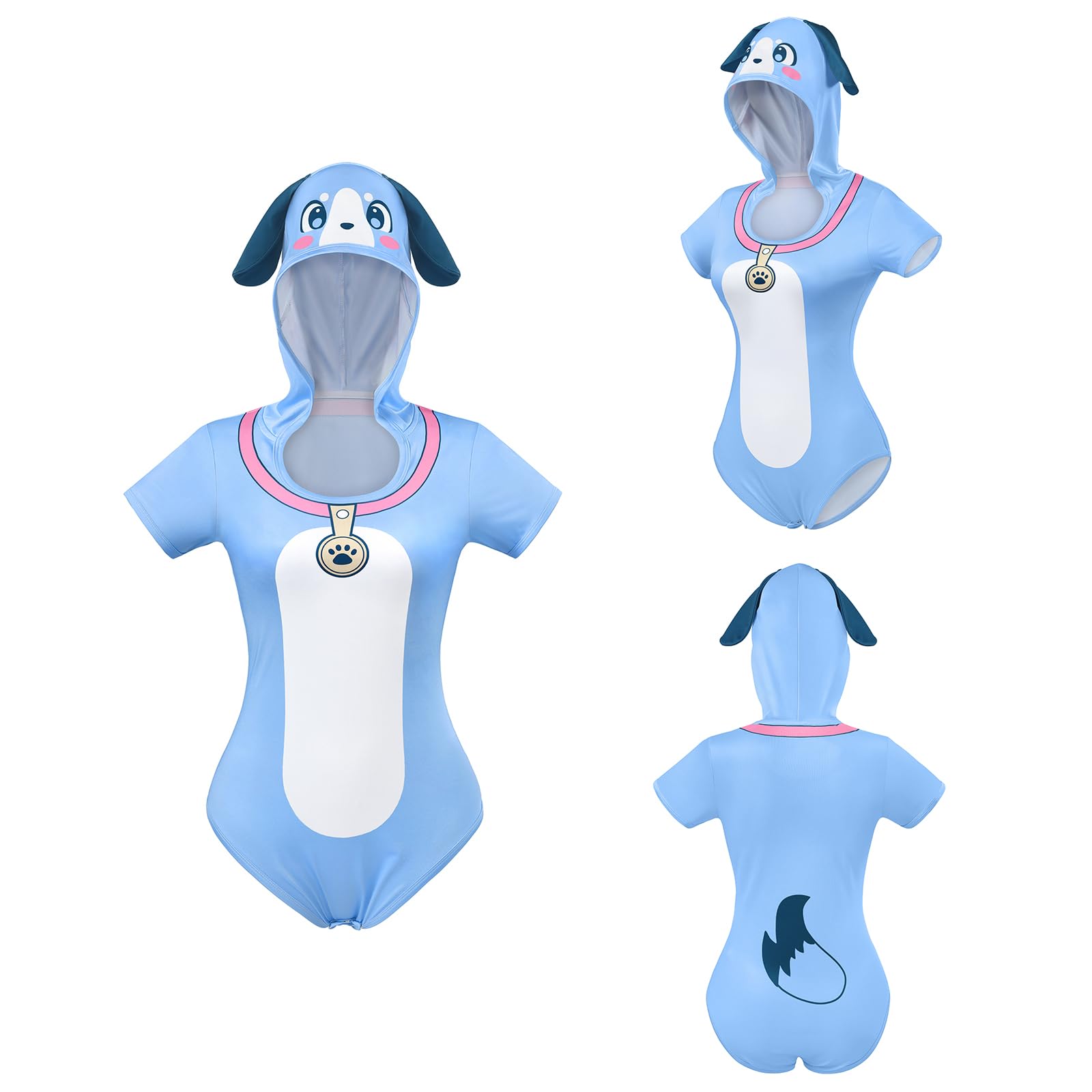 LittleForBig Jedwabisty kombinezon piżamowy - model Little Furry Blue Baby
