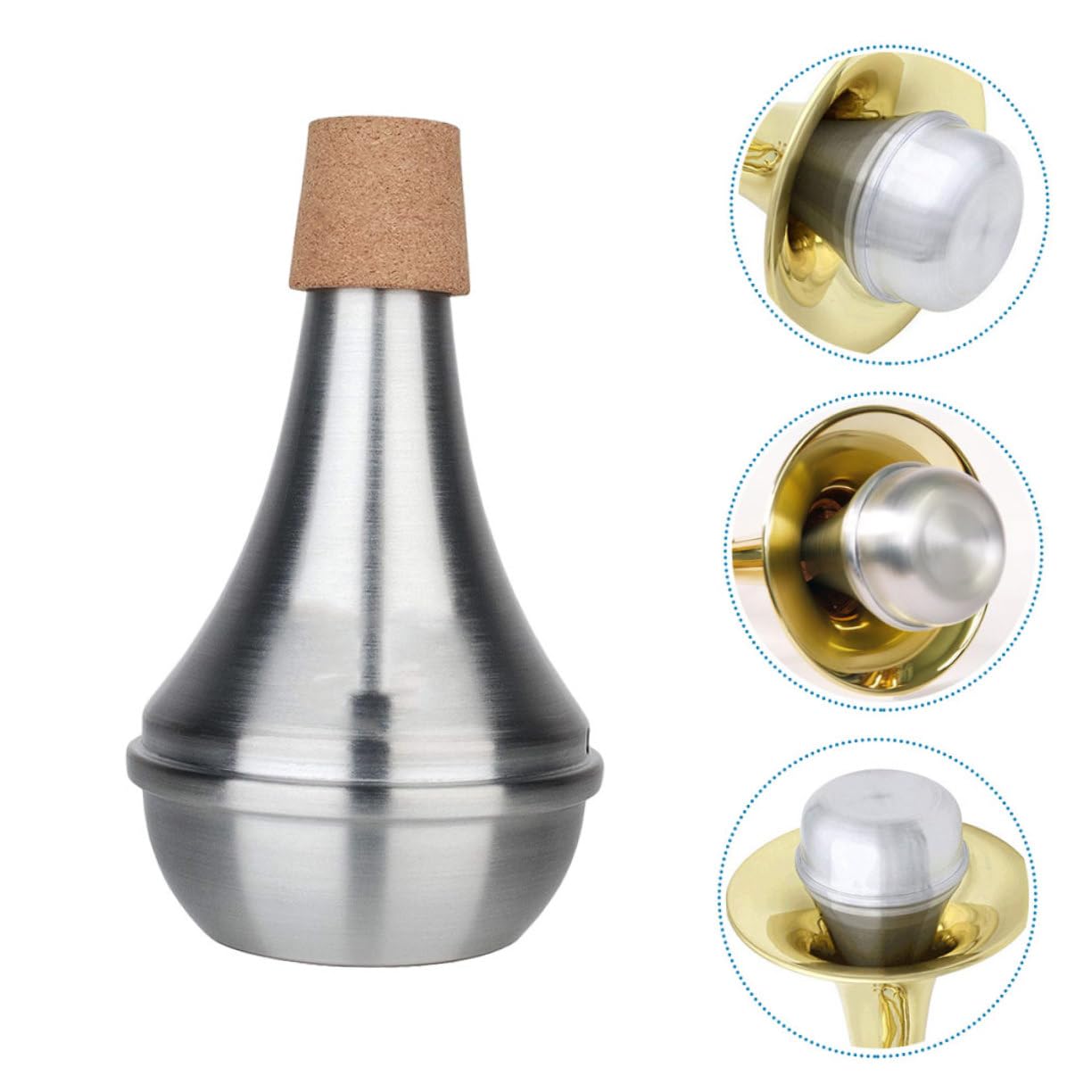 ifundom 2pezzi Sordina Per Tromba e Sughero Silenziatore Leggero Per Pratica Musicale Accessorio Per Esercitazione Silenziosa Ambienti Condivisi
