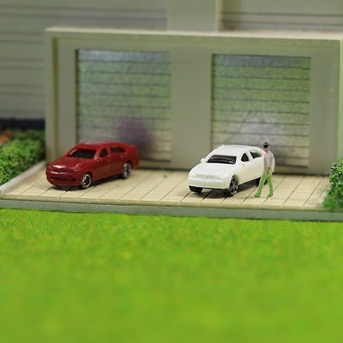Miniatura 6 de NWFashion 100 unidades de autos pintados en miniatura 1:100 para paisajes de calle/estacionamiento (1:100 2.008 in)