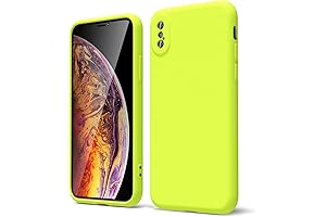 Neon iPhone XS Case - Liquid Silicone Case for Women, Neon Yellow