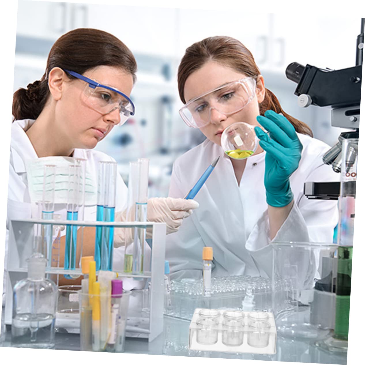 Luxshiny 2 Sets Cover Plates Scientific Spot Plates Chemistry Storage Microplates