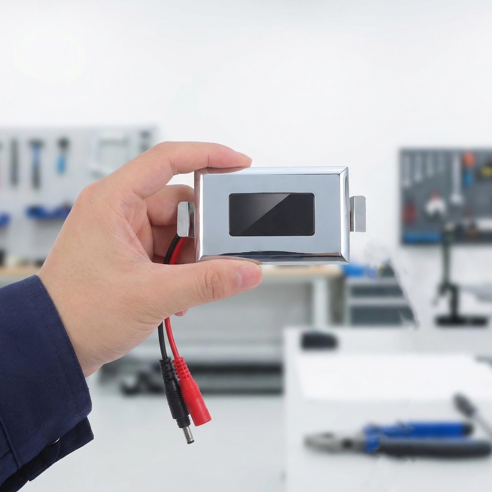 ifundom Válvula de Descarga para Urinario Sensor, Válvula Solenoide Inteligente, Abs, Goma y Cobre, Mantenimiento, para Instalaciones Públicas y Baños Comerciales
