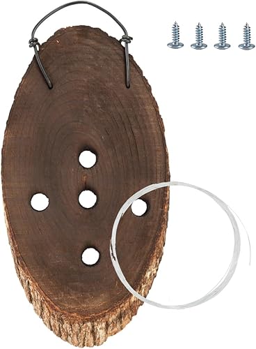 Miniatura 6 de Kit de tabla de montaje de helecho de ciervo de madera, maceta de pared colgante para plantas verticales, platicerio, orquídeas, suculentas (ovalado)