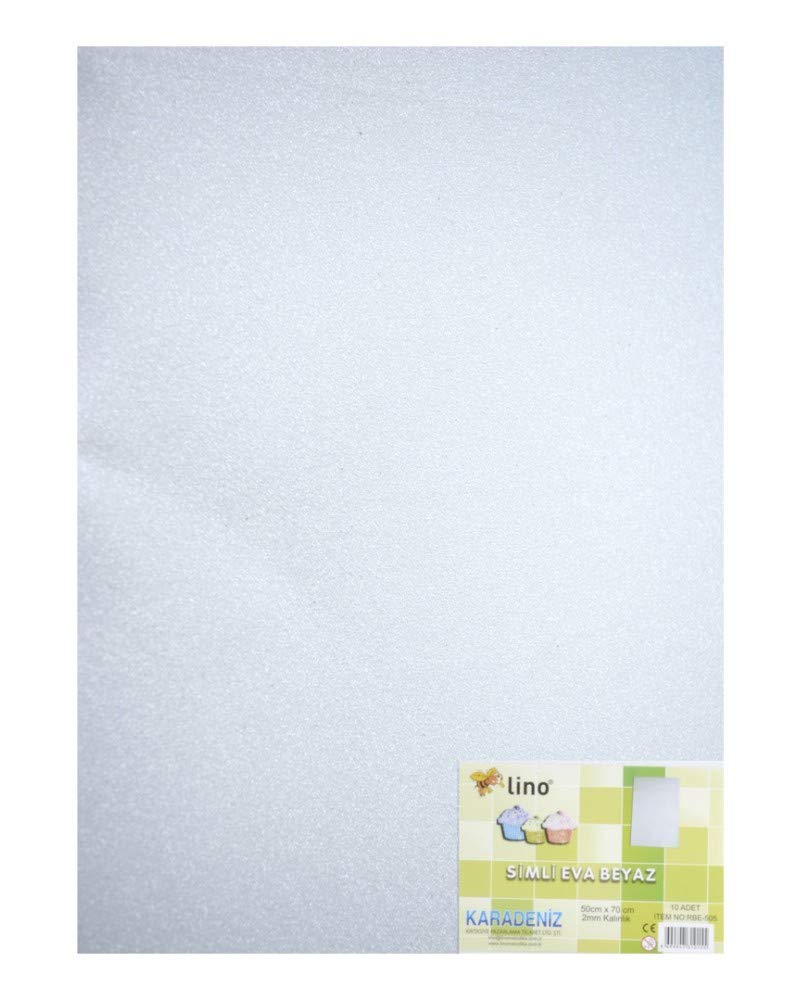 Lino Eva 50 x 70 cm Beyaz 2 mm Simli
