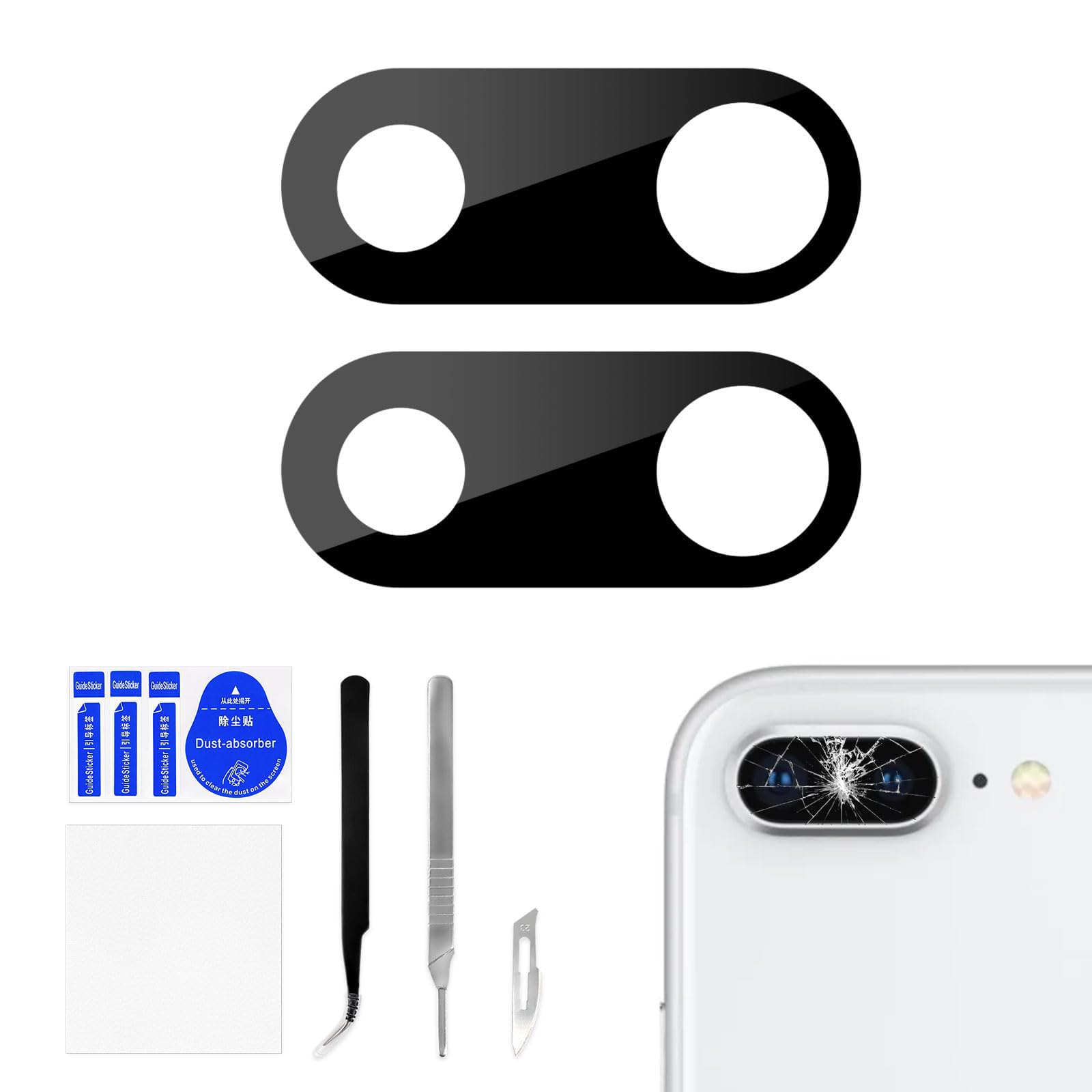 Amazon.com: Risidamoy 2 Sets for iPhone 8 Plus 7 Plus OEM Back