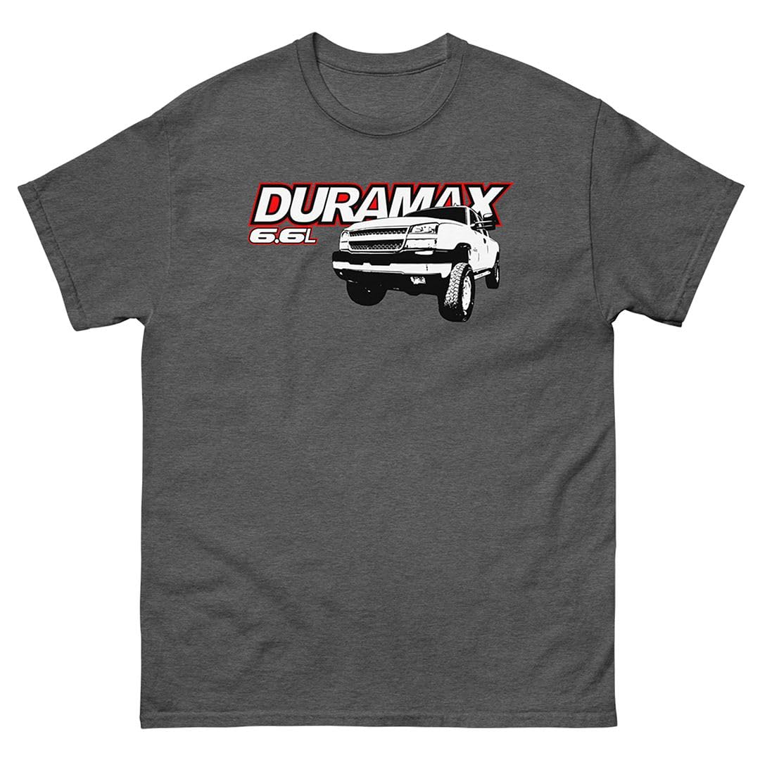 LBZ Duramax T-Shirt 6.6l Mens LLY Diesel Truck Shirt with Cateye 2500 Dark Heather