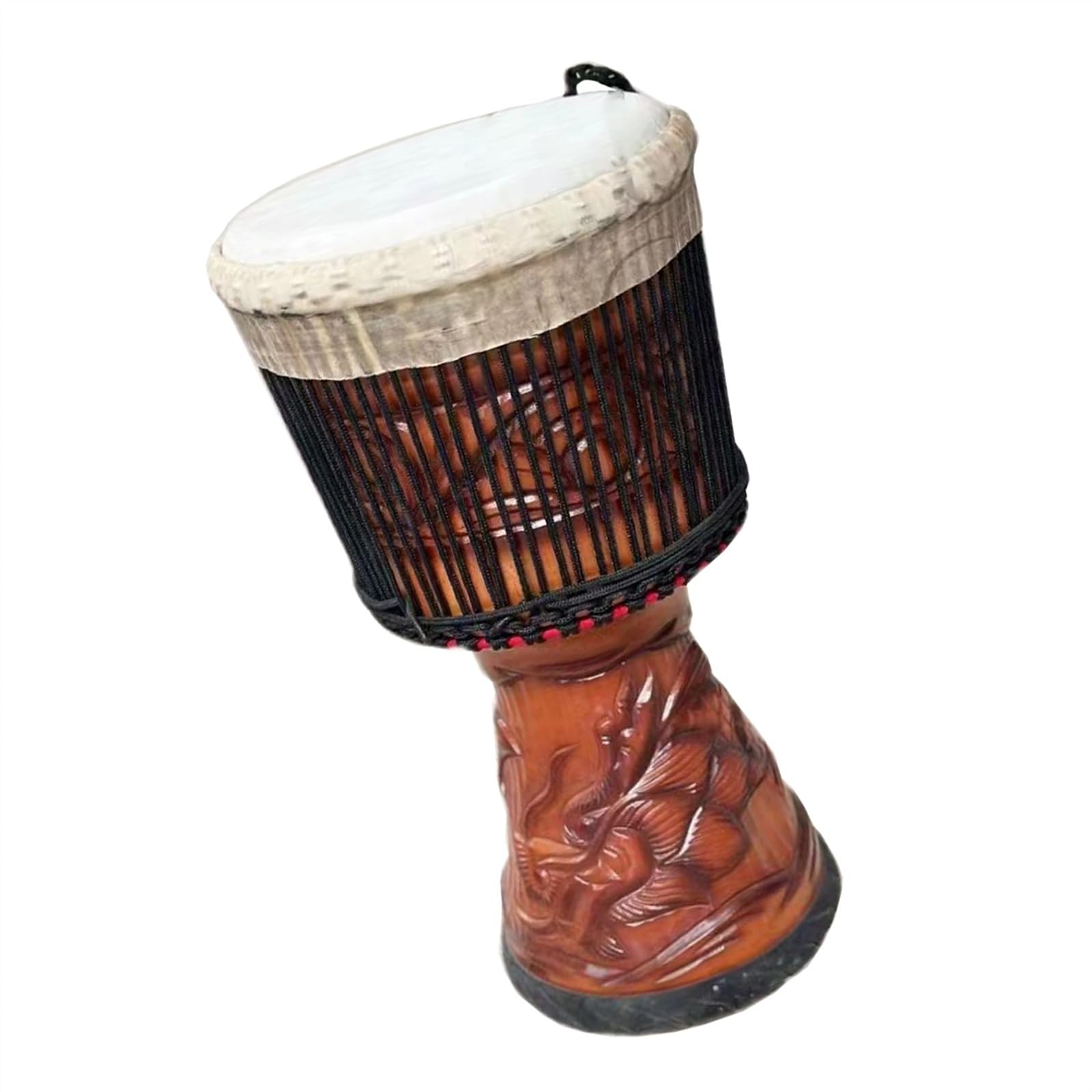 Profesjonalny Djembe Ręcznie Rzeźbiony Instrument Z Litego Drewna Afrykańskiego Bębna Dla Początkujących I Profesjonalnego Afrykańskiego Bębna (Color : 13 inch)