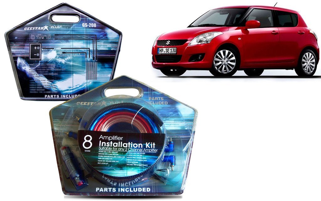 Auto Pearl Geestar 8 Guage 2 Channel Amplifier Full Installation Kit - Swift New (Multicolor)