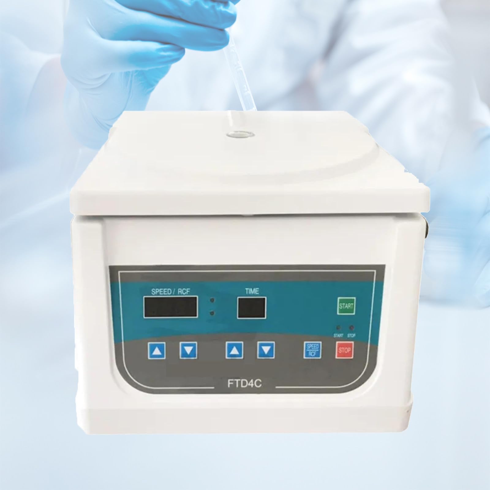 Centrifuga da Laboratorio, Centrifuga da Banco, 4000 RPM, 21500 Xg, 99 Min Timer, Adatta per Provette Da15ml/10ml, per PRP, Separazione di Campioni, Analisi Qualitativa