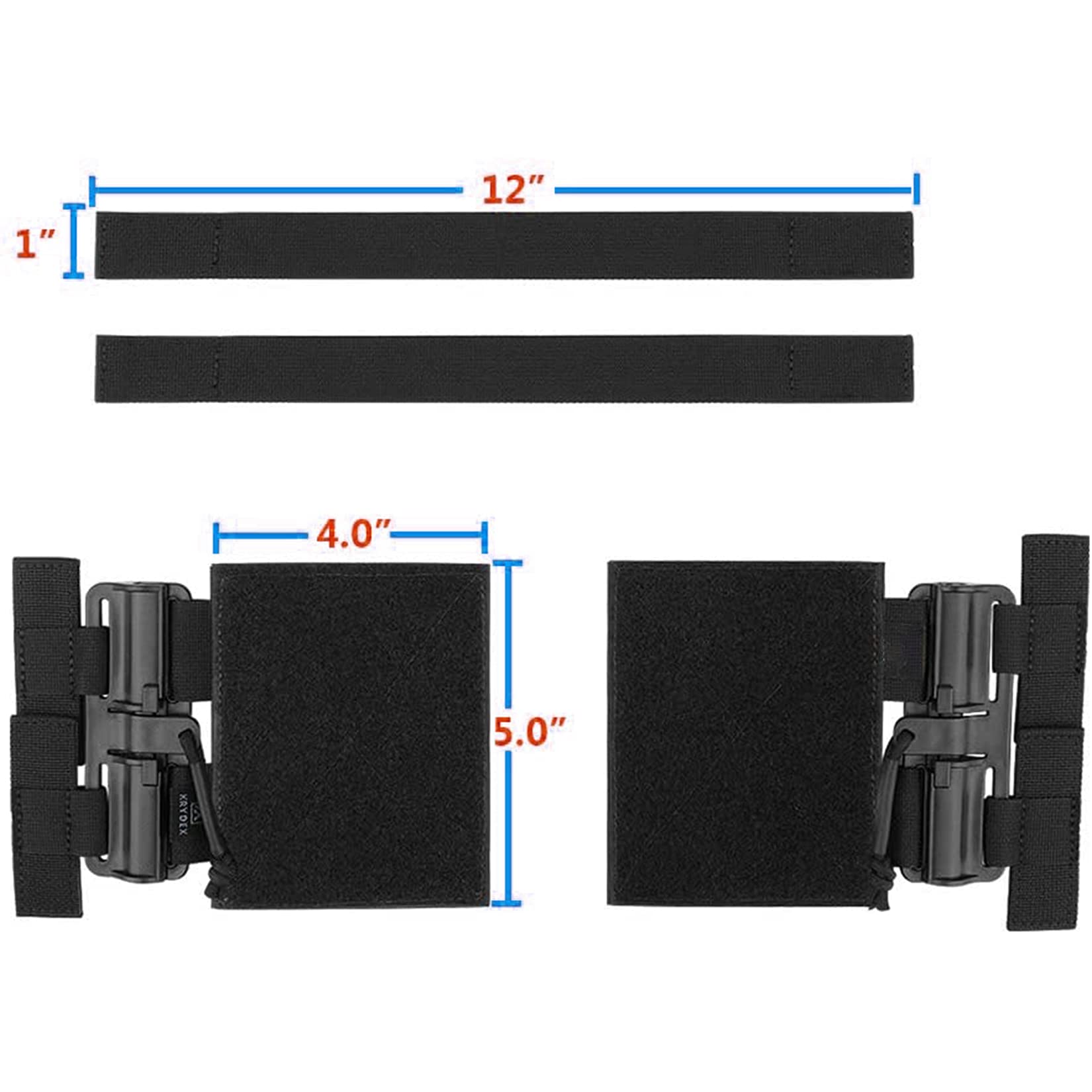 DMAIP Quick Release Buckle Set, Single Point Molle Quick Disconnect