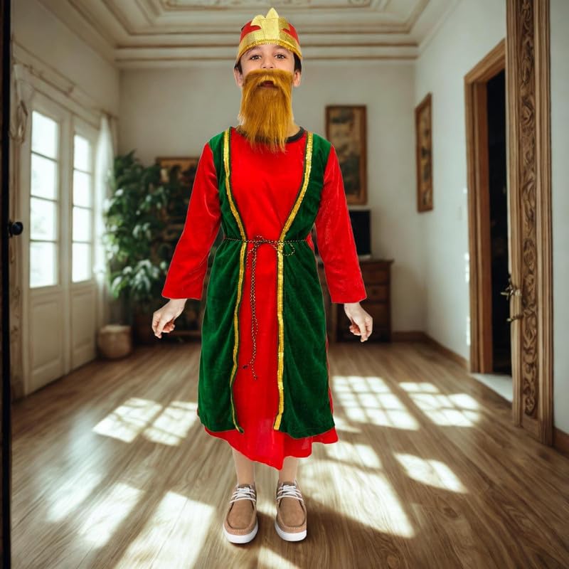 Image of Kaku Fancy Dresses Christmas Costumes for Kids, Nativity Set for Boys & Girls, Christmas Theme Dress - Mother Merry, Shepherd, Wise Men, Priest, Fairy Angel, Prince Costume for Boys & Girls