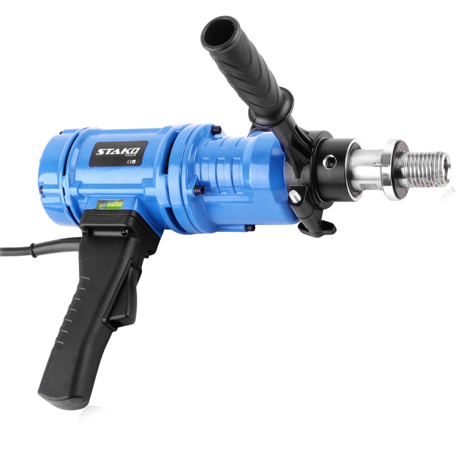 STAKO Professionelle handgeführte Diamant-Kernbohrmaschine mit neigbarem Bohrständer – Max. Bohrdurchmesser Ø202mm – 2100W Motor – 3-Gang-Getriebe – für Beton – 2730U/min – für Nass & Trockenbohrungen