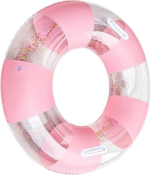 Inflatable Swim Ring with Handles Pool Float