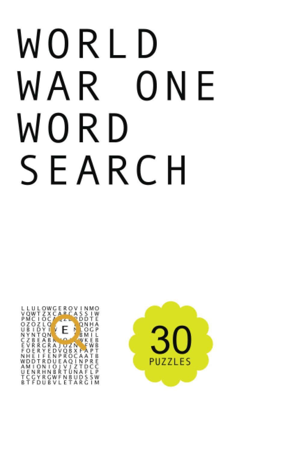World War One word search puzzle book