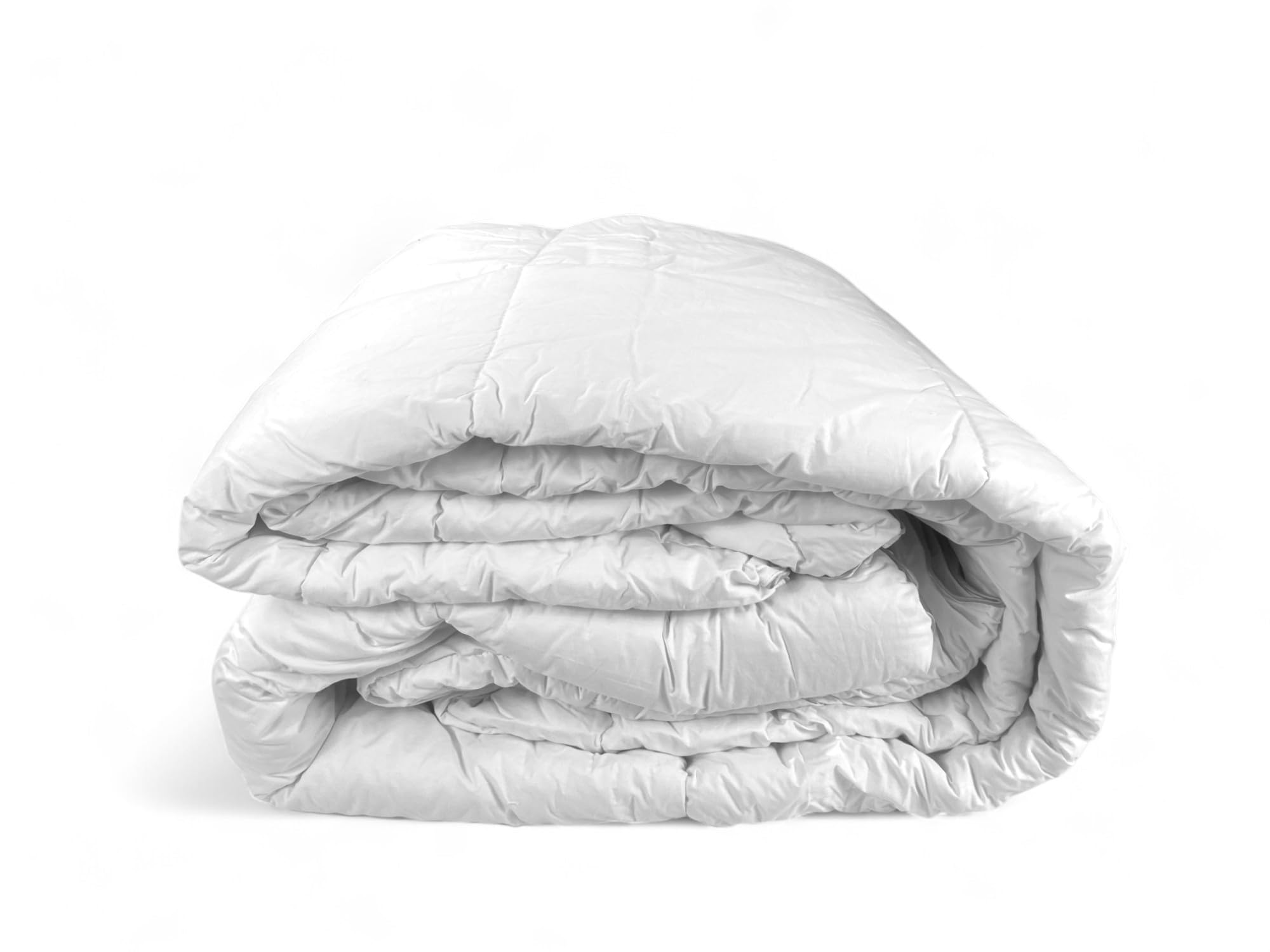 Tex family Piumino Invernale in pura Lana 100% Naturale, Wool Emotion, Rivestimento in Cotone Bianco Morbido, Profilo Argentato, 500gsm - 1 PIAZZA E MEZZA CM. 200X200
