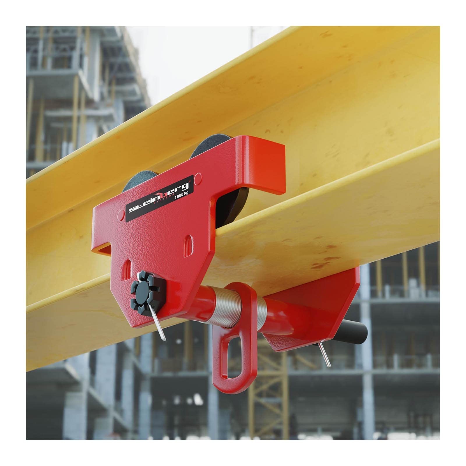 Steinberg Carro Para Polipasto Systems Tren De Rodaje Manual SBS-GT-1000 (Capacidad de carga 1000 kg, Acero/aleación de acero, Ajuste de ancho de 80-200 mm)