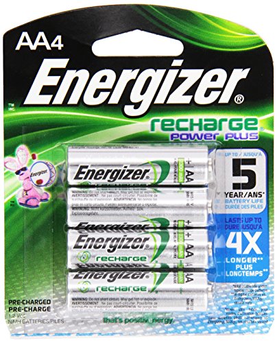 Energizer E2 Rechargeable AA Battery (2300 mAh), 1.2 Volt NiMH, 4 ct