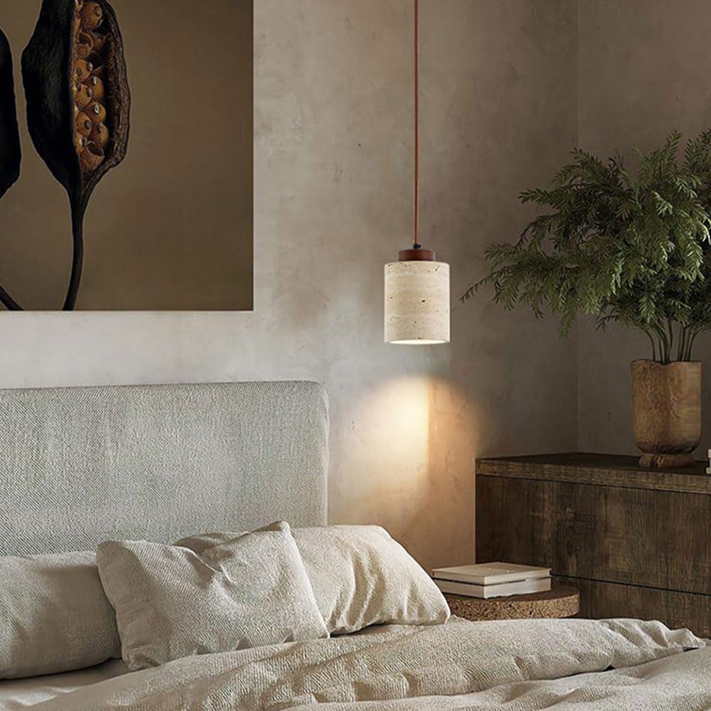 Luminaires suspendus modernes Lampe à suspension en pierre Wabi Sabi Lumière réglable Lampe à suspension linéaire en pierre naturelle Lustre en marbre moderne Lampe suspendue rustique de ferme