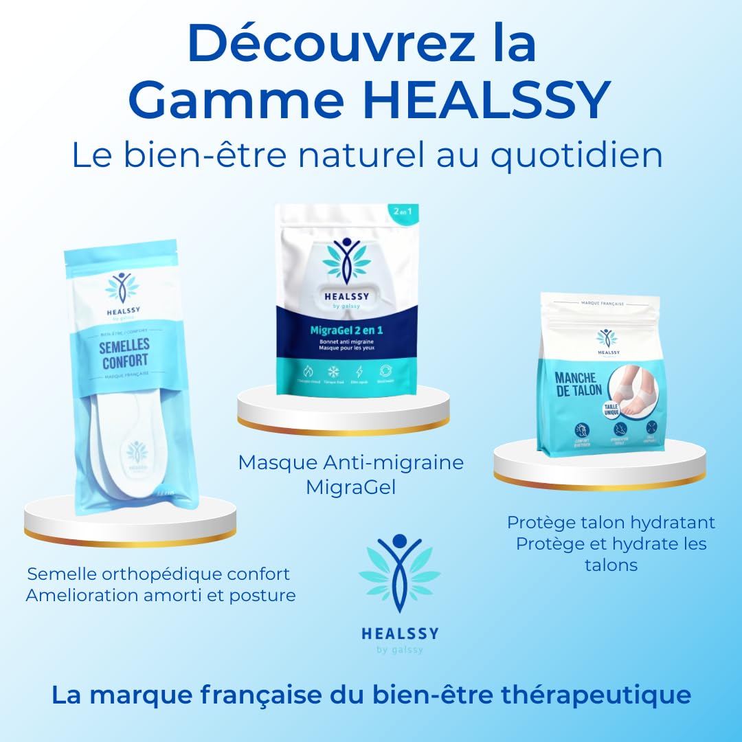 Masque Anti-Migraine Chaud/Froid Thérapeutique Premium 2-en-1 — MigraGel, Bonnet + Masque Détachable (Ouverture Yeux) • Soulage Migraines, Maux de Tête & Fatigue Oculaire