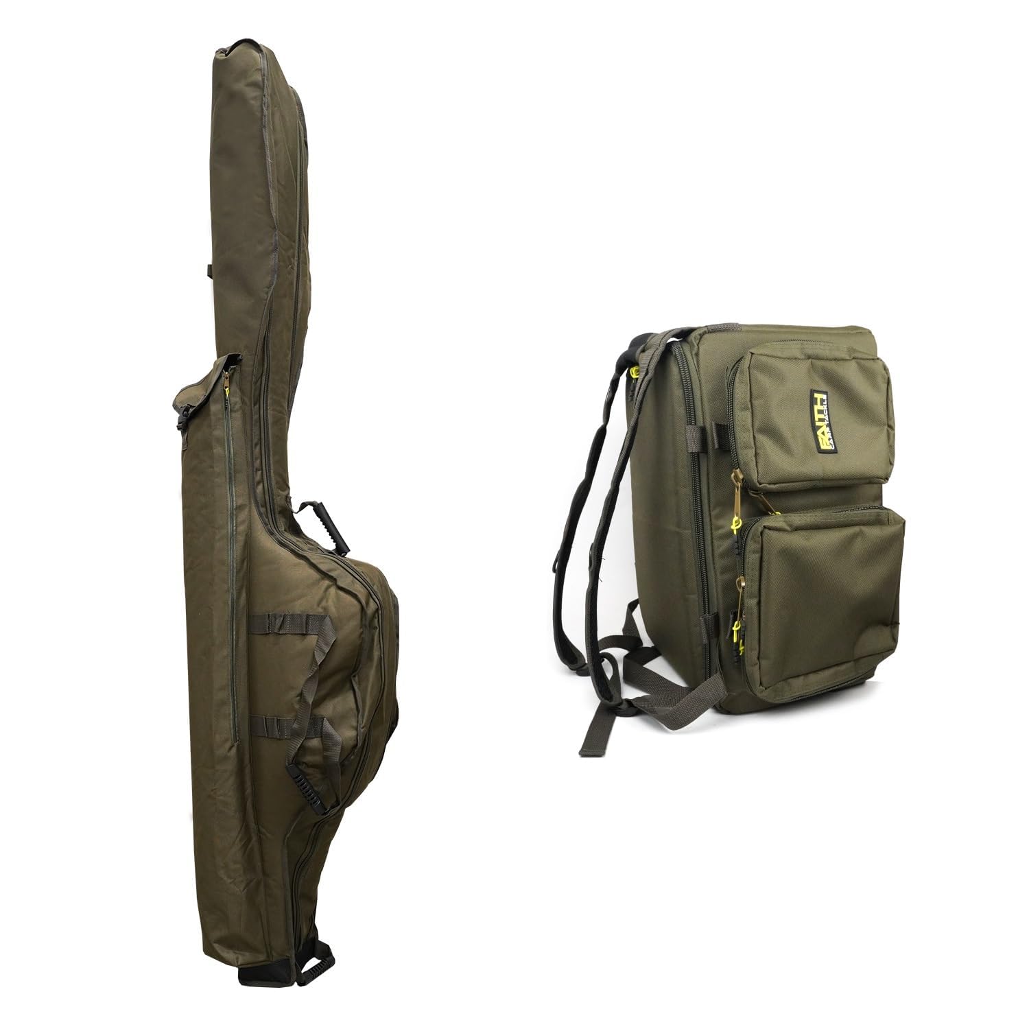 Fishbag Set - Wędka Foudral - Torba wędkarska - Zielona - Carryall - 12ft Holdall - Zestaw Deluxe - Zielony - Wędkarstwo