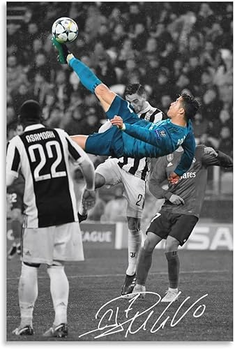 Cristiano Ronaldo Back CR7 Póster sin marco 12 × 18 pulgadas (30 × 17.7 in) Pintura decorativa lienzo arte de pared para sala de estar, póster de