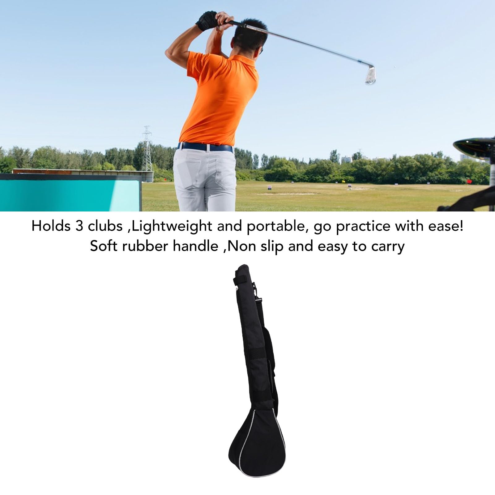 CHICIRIS Mini Club Torba, Nylonowa Przenośna Lekka Torba Golfowa z Paskiem na ramię do Treningu