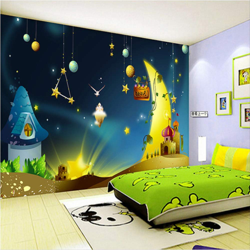 Papier peint panoramique enfant espace et étoiles 260x175 cm